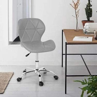 Imagem de Cadeira Office Eiffel Slim Base Giratória - Decor, Cinza