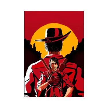 Imagem de Pôster De Arte Retrô Red Dead Redemption 2 Placa De Metal Decorativa P