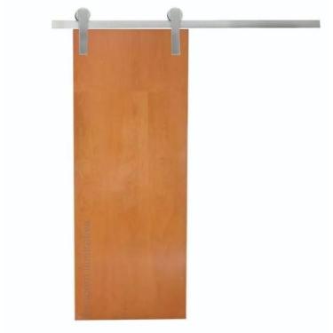 Imagem de Kit Porta de Correr Verniz Lisa com Trilho Aparente Mapaf, 210X92 CM