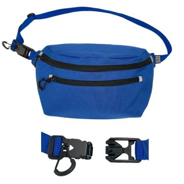 Imagem de EOT Wellness Pochete adaptável, bolsa tiracolo e cintura adequada para artrite com fivela magnética FidLock, serve para andadores, andadores e cadeiras de rodas, Azul, Bolsa transversal adaptável e