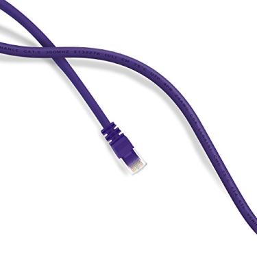 Imagem de GearIT Cabo de rede Ethernet Cat5e de 4,5 m - Cabo de rede LAN para computador RJ45 Snagless, roxo