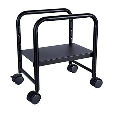 Imagem de Suporte para PC Mainframe Suporte de aço para CPU, suporte de PC com uma carga de 28 kg, suporte de torre de PC móvel com suporte de trava