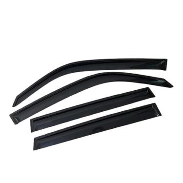 Imagem de GRJQRKHZ Defletor de janela lateral de carro para MERC&edes B&ENZ Glk-Class X204 2010-2016 Viseira de porta Weathershied proteção contra vento sol chuva protetores de janela lateral defletores de