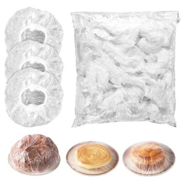 Imagem de 100 peças de capa à prova de massa de pão, capa de cesta de plástico à prova de pão, capa de cesta reutilizável elástica redonda à prova de pão para fermento, suprimentos de panificação, padaria, casa
