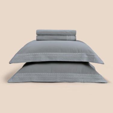 Imagem de Jogo de Cama Queen 4 Peças Altenburg Haus Elementar Cinza Boho