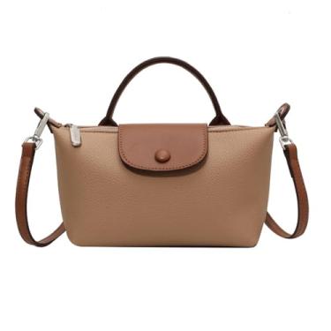 Imagem de Bolsa de Bolinho para Combinação Cores em Couro PU com Alça Portátil Transversal e Ombro