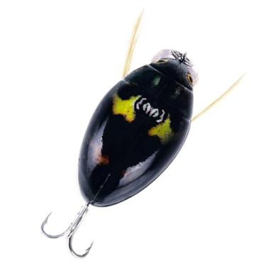 Imagem de Iscas de robalo de água doce - Iscas de truta Walleye em forma de joaninha - Iscas artificiais de afundamento para lúcio de carpa prateada, ferramentas de atração de peixe realistas