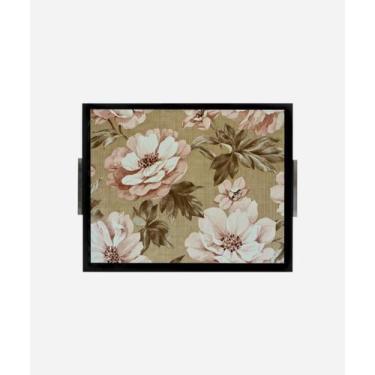 Imagem de Bandeja Estampada 30X37 - Peônia - Minha Moldura