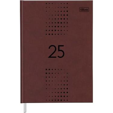 Imagem de Tilibra - Agenda Executiva Costurada Diária 12,3 x 16,6 cm Prátika Master 2025 - Bordô