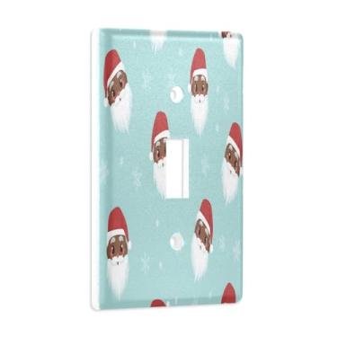 Imagem de Blueangle Capa de placa de parede para interruptor de luz - Capa decorativa para interruptor de luz de Papai Noel com desenho animado, placa de parede, tamanho 1 gangue 4,53 x 2,76 polegadas (47)
