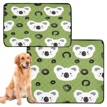 Imagem de CEBUGI Almofadas de xixi laváveis para cães, pacote com 2, almofadas impermeáveis para filhotes de cachorro, antiderrapante, à prova de vazamento, para cama de cercadinho, cama fofa, coalas brancas