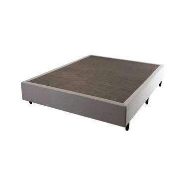Imagem de Base Box para Colchão de Casal Hellen Universal 38x138x188cm - Cinza/Preto