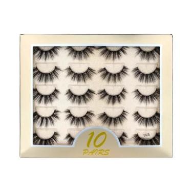 Imagem de Cílios Postiços Dramáticos E Volumosos 3D De Visón Sintético, 3/10 Par