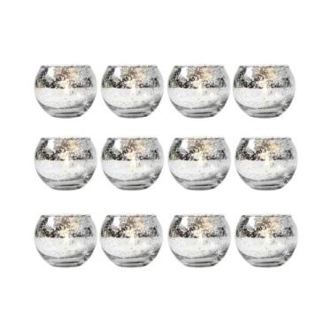 Imagem de Suportes De Velas De Vidro Variados 6 12 Peças Para Decoração De Mesa 