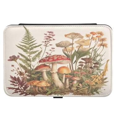 Imagem de Burbuja Caixa de joias de viagem retrô para mulheres e meninas, organizador de joias portátil de couro PU para brincos, anéis, colares e pulseiras