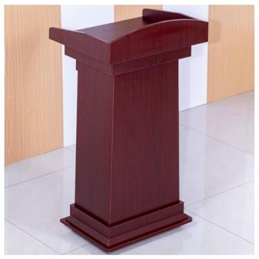 Imagem de Suporte de pódio moderno, púlpito e púlpito de igreja de madeira, mesa de informações de escritório e suporte de boas-vindas de restaurante para sala de reuniões, escola, auditório, sala de aula