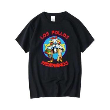 Imagem de Camiseta Masculina De Verão Com Manga Curta 100% Algodão Engraçada Bre