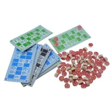 Imagem de Jogo Vispora Bingo Loto Cartelas Pedras Em Madeira