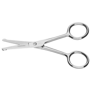 Imagem de Tesoura de Pelos e Unha para Bebês Tramontina em Aço Inox 4"