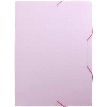 Imagem de Pasta Aba Elástica Plástica Oficio Serena Rosa Pastel 10un - Dello