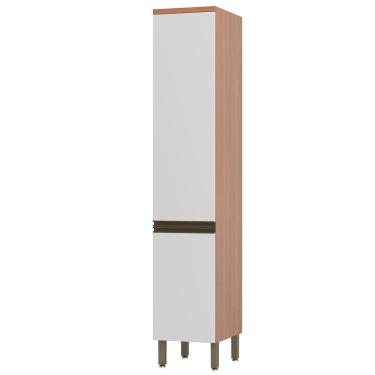 Imagem de Paneleiro de Cozinha Telasul Macadâmia 40cm 2 Portas Freijó com Branco