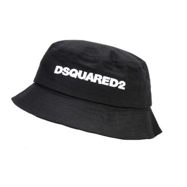 Imagem de Chapéu de pescador DSQUARED2 preto de algodão 57-58 cm de circunferênc