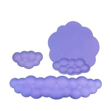 Imagem de Conjunto ergonômico de descanso de pulso com mouse pad de couro genéri