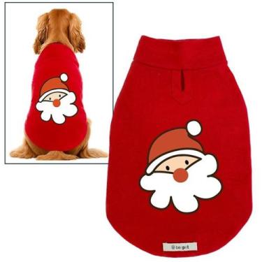 Imagem de Roupinha de Papai Noel p/ Cães Grande Porte Natal Pet Tam 11 Cor:Verme