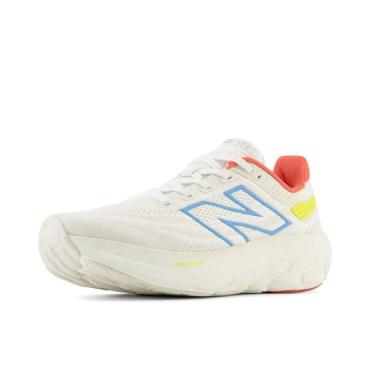 Imagem de New Balance Fresh Foam X 1080 V13 Tênis de corrida feminino, Sal marinho/azul costeiro/vermelho golfo, 13 Wide
