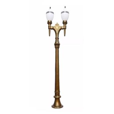 Imagem de Poste Colonial Curitiba Jardim De Alumínio 02 Globo 4,94M