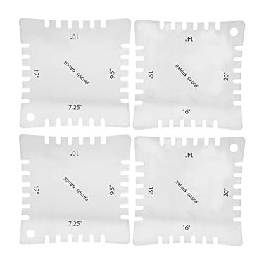 Imagem de EBTOOLS Kit de manutenção de guitarra, 4 peças, aço inoxidável, régua de dedo, ferramenta de medição Luthier para manutenção e reparo de guitarra (prata (4 peças))