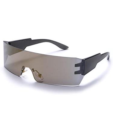 Imagem de Esportes Tendências Óculos Óculos de Sol Mulheres Homens Moda Punk Óculos Óculos Designer Espelho Óculos Esportivos Óculos Óculos, 22, Como Mostrado