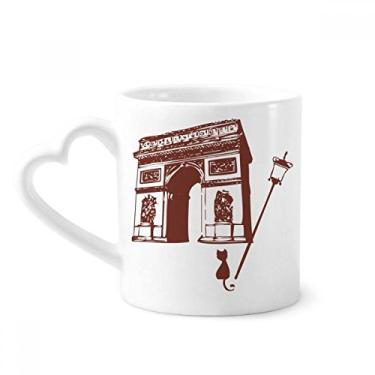 Imagem de Arco do Triunfo França Paris Marco Caneca Café Cerâmica Copo de Coração