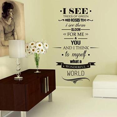 Imagem de Adesivo De Parede Frase Wonderful Word 50cmx95cm
