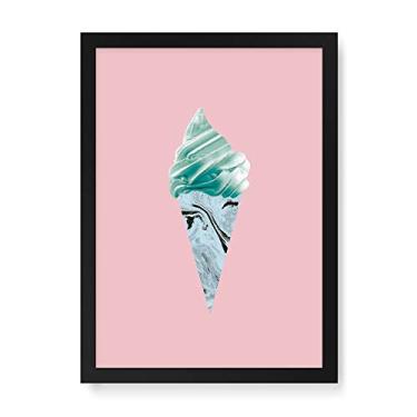 Imagem de Arte Maníacos Quadro Decorativo Sorvete Escandivava - 23x16,25cm (Moldura caixa em laca preta)
