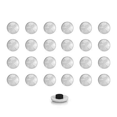 Imagem de Imãs Enfeite de Geladeira e Painel Botão Branco - 24 Unidades