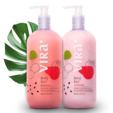 Imagem de VIRÁ - Kit Shampoo e Condicionador Hidratante Berry Kiss - Todos os Tipos de Cabelo - Tratamento Nutritivo & Anti-Frizz -Brilho Intenso & Maciez - Recuperação para Cabelos Secos - 2x 500ml