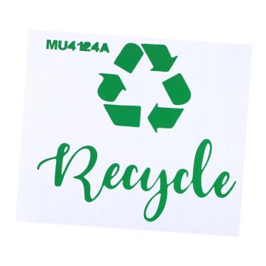Imagem de Cabilock Adesivos De Lata De Lixo Adesivo De Placa De Reciclagem Rótulos De Latas De Lixo Reciclar Adesivos De Compostagem Decalque Da Lixeira Lixo Ao Ar Livre Pvc Composto Removível