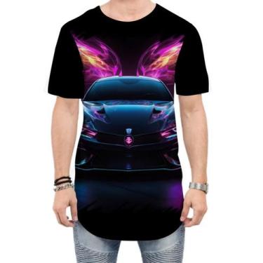 Imagem de Camiseta Longline Carro Neon Dark Silhuette Sportive 2 - Kasubeck Stor