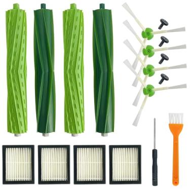 Imagem de Socpuro Kit de peças de reposição e acessórios para aspirador de pó iRobot Roomba i3/i3+/i4/i7/i7+/E5/E6/E7, I & E, 2 conjuntos de escovas de rolo, 4 filtros e 4 escovas laterais