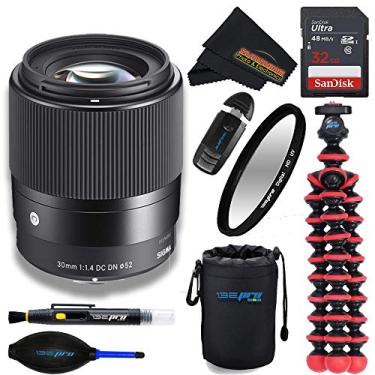 Imagem de Sigma 30 mm f1.4 Lente DC DN Contemporânea para Sony E com Sunshine Photo Essential Bundle