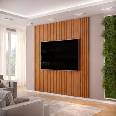 Imagem de Painel Ripado Trento 250 X 240cm em Mdf Freijó