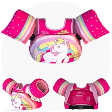 Imagem de Boia Infantil Ajustável com Colete Salva Vidas Unicórnio Nash