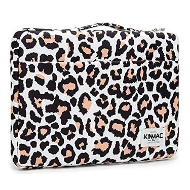 Imagem de Kinmac Capa protetora de 360° para laptop com alça para MacBook Pro de 16 polegadas, 16 polegadas HP, Lenovo, Dell, ASUS, Ultrabook Acer e Laptop Business (Leopard-Pink)