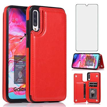 Imagem de Asuwish Compatível com Samsung Galaxy A50 A50S A30S capa carteira de vidro temperado protetor de tela suporte de cartão capa flip couro capas de telefone para Glaxay A 50 50S 30S Gaxaly S50 50A SM
