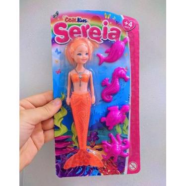 Imagem de Kit Boneca Sereia Princesa Cauda Bicolor iluminada Acende Luz Calda Le