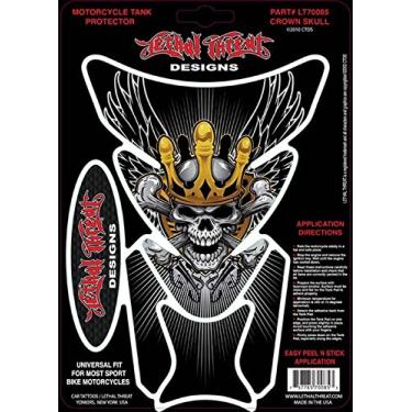 Imagem de Yana Shiki USA YSLT70085 almofada para tanque coroa caveira, 1 pacote