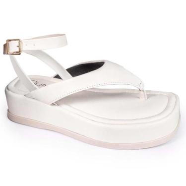 Imagem de Chinelo Feminino Flatform Sandália Papete Confortável Fivela - LAZZLU,