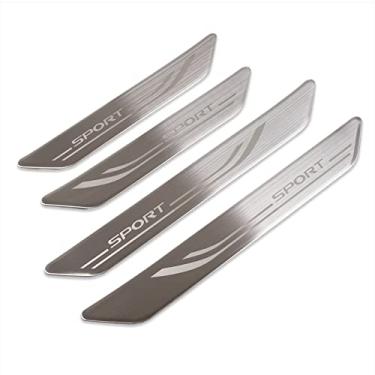 Imagem de Beautost Apto para Lexus New RX RX350 RX350h RX500h F Sport 2023 Guarnições de proteção de placa de proteção de soleira de porta externa (prata)