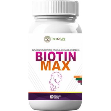 Imagem de Biotina Max 500mg 60 Cápsulas - Tree of Life